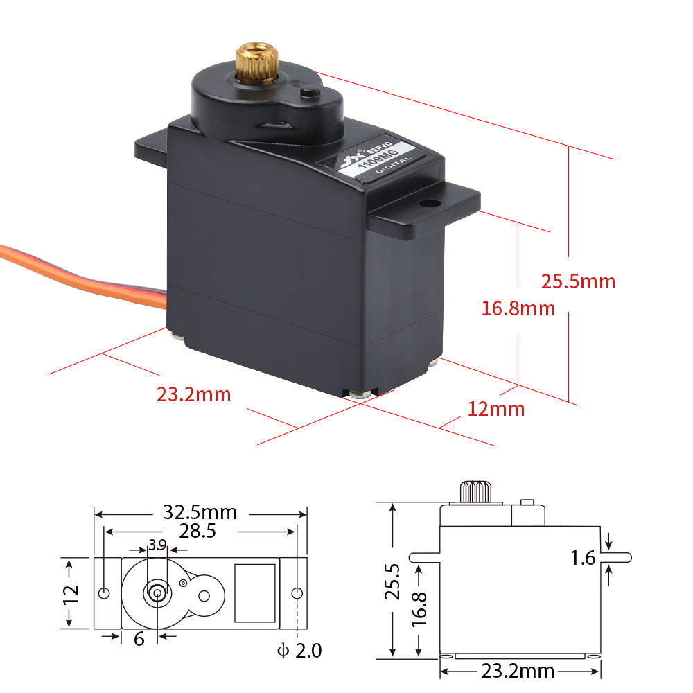 1/2/4 PCS JX Servo PDI-1109MG  - Rc Helicopter Mini reseña y precio